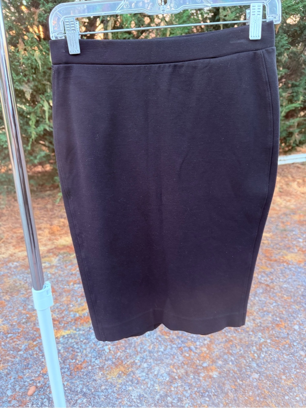 Black Stretch Pencil Skirt -